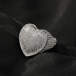 KissICON Kissicon Tbtk Heart Ring – Micro Paved Iced