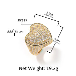 KissICON Kissicon Tbtk Heart Ring – Micro Paved Iced