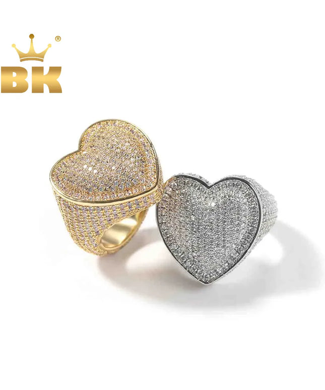 KissICON Kissicon Tbtk Heart Ring – Micro Paved Iced