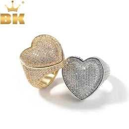 KissICON Kissicon Tbtk Heart Ring – Micro Paved Iced