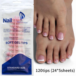 KissICON KissIcon Toe Nail Tips Pink Edge Full Cover