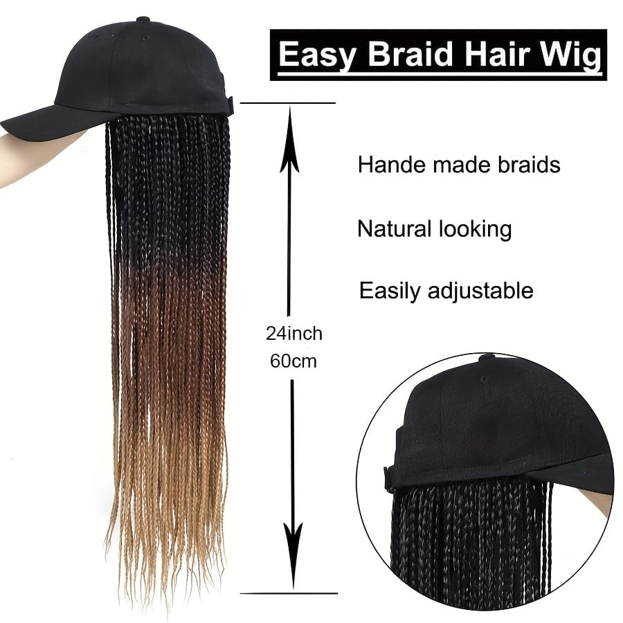 KissICON KissIcon Tomo Baseball Cap Wig Box Braids Ombre