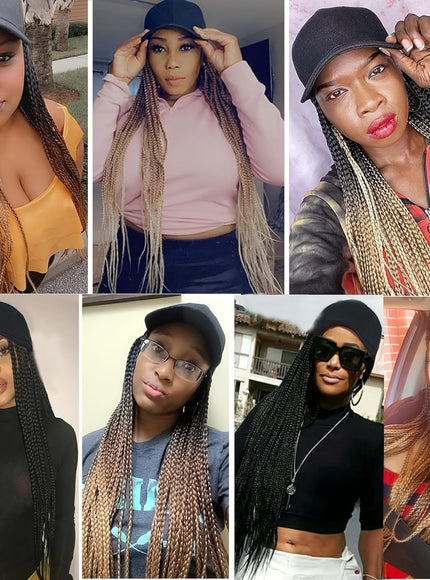 KissICON KissIcon TOMO Cap Wig 24In Box Braids Ombre