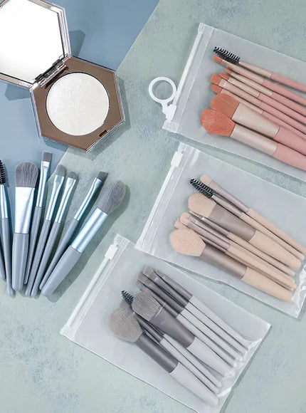 KissICON KissIcon Travel Makeup Brush Set 8Pcs with Bag