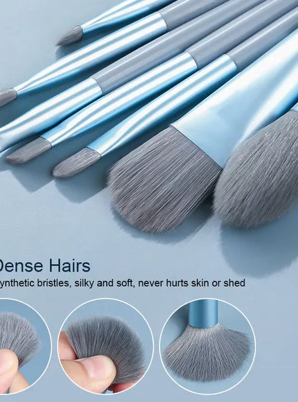 KissICON KissIcon Travel Makeup Brush Set 8Pcs with Bag