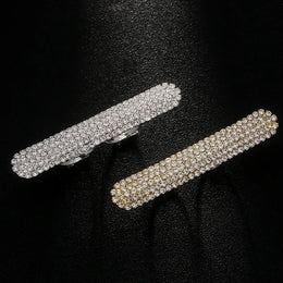 KissICON Kissicon Two Finger Bar Ring – Rhinestone Open Sparkle