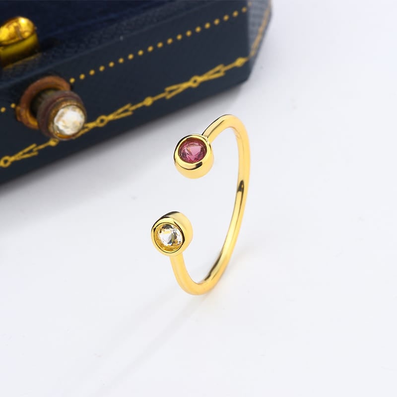 KissICON KissIcon Unique 925 Silvered Zircon Ring - Party Elegance