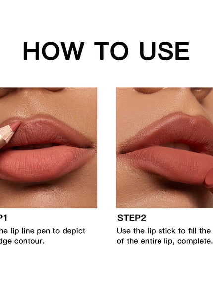 KissICON KissIcon Ushas Lipstick Lipliner Set - Long Lasting