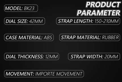 KissICON KissIcon UTHAI BK23 Digital Watch Korean Edition Waterproof