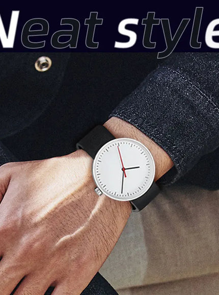 KissICON KissIcon UTHAI Couple Leather Strap Quartz Wristwatch Trendy