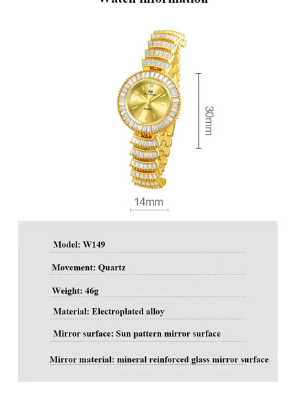 KissICON KissIcon UTHAI Mermaid Diamond Waterproof Quartz Watch