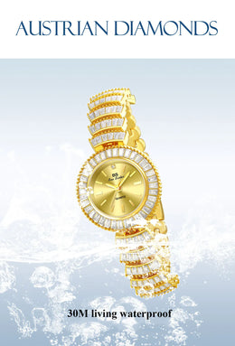KissICON KissIcon UTHAI Mermaid Diamond Waterproof Quartz Watch