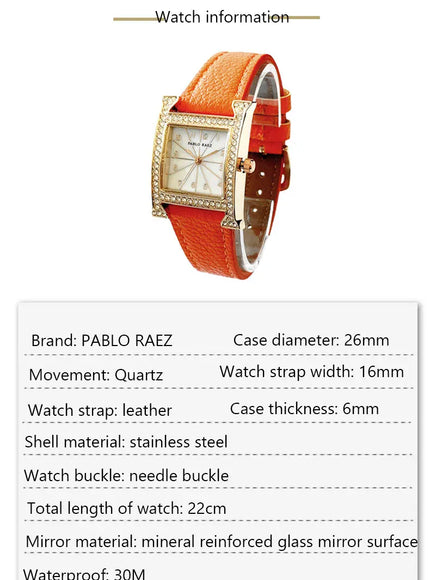 KissICON [KissIcon] UTHAI Premium Women Watch Square - Waterproof
