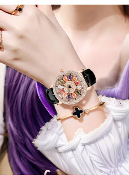 KissICON KissIcon UTHAI Quartz Watch Diamond Dial Waterproof -