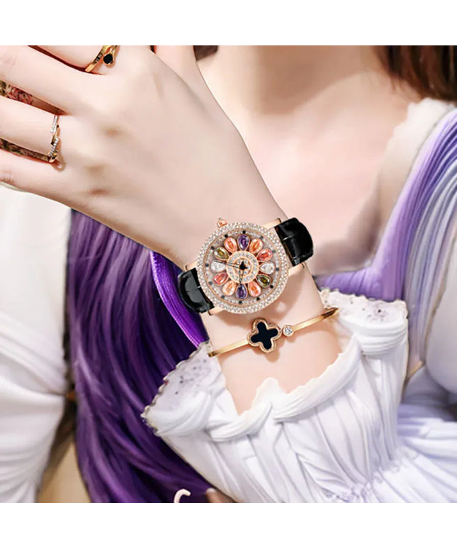 KissICON KissIcon UTHAI Quartz Watch Diamond Dial Waterproof -