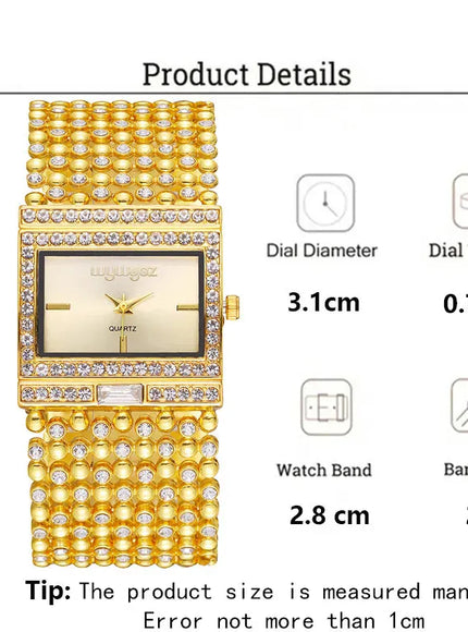 KissICON KissIcon Uthai W25 Square Quartz Watch - Diamond