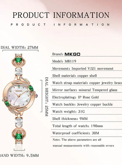 KissICON KissIcon UTHAI W42 Women Watch Waterproof Diamond -