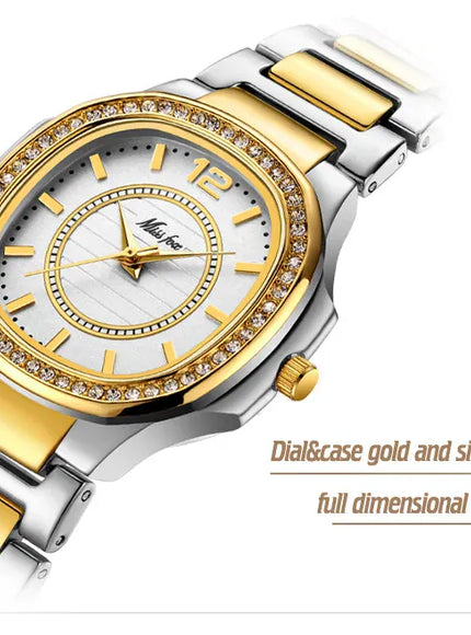 KissICON KissIcon UTHAI W93 Womens Diamond Luxury Watch Gold