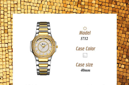 KissICON KissIcon UTHAI W93 Womens Diamond Luxury Watch Gold