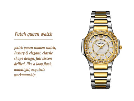 KissICON KissIcon UTHAI W93 Womens Diamond Luxury Watch Gold