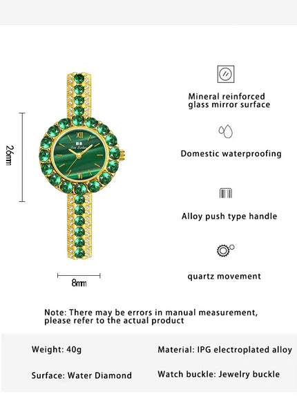 KissICON [KissIcon] UTHAI Women's Watch Malachite - Waterproof