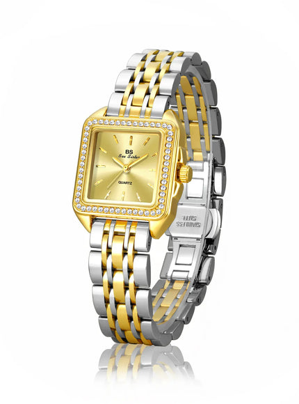 KissICON KissIcon UTHAI Women Watch Gold Square Quartz -