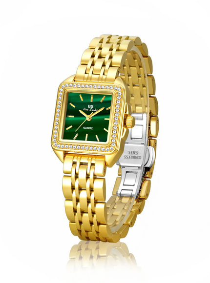 KissICON KissIcon UTHAI Women Watch Gold Square Quartz -