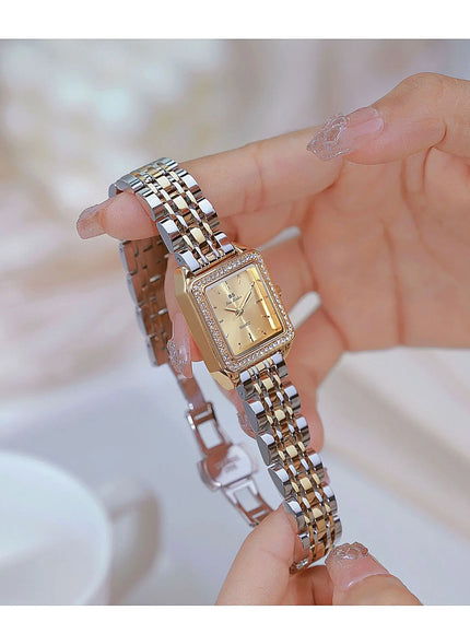 KissICON KissIcon UTHAI Women Watch Gold Square Quartz -