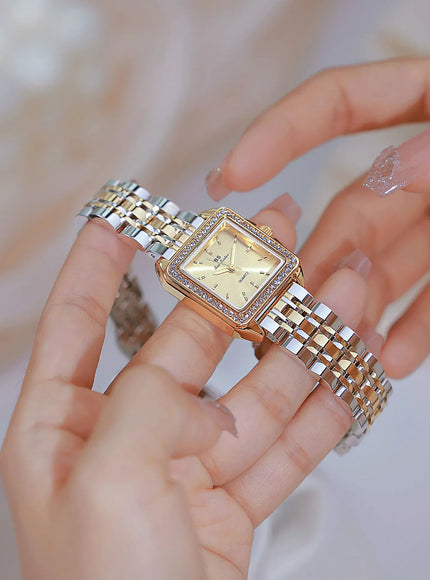 KissICON KissIcon UTHAI Women Watch Gold Square Quartz -