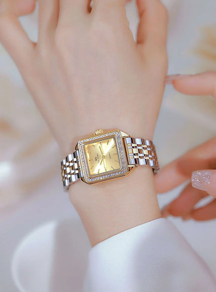 KissICON KissIcon UTHAI Women Watch Gold Square Quartz -