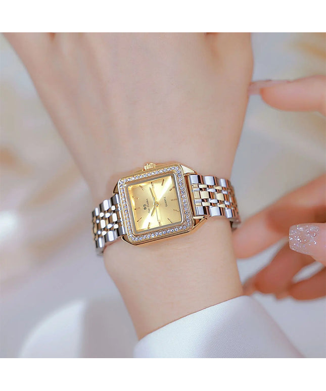KissICON KissIcon UTHAI Women Watch Gold Square Quartz -
