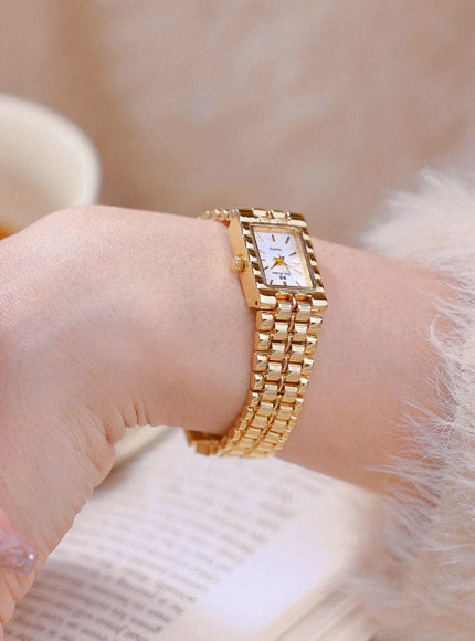 KissICON KissIcon UTHAI Women Watch Luxury Square Gold Waterproof
