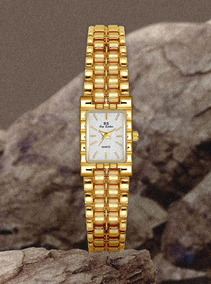 KissICON KissIcon UTHAI Women Watch Luxury Square Gold Waterproof