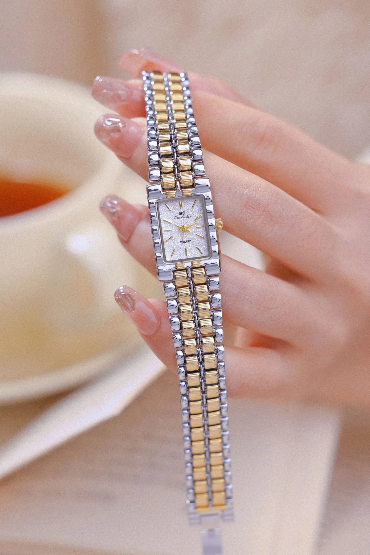 KissICON KissIcon UTHAI Women Watch Luxury Square Gold Waterproof