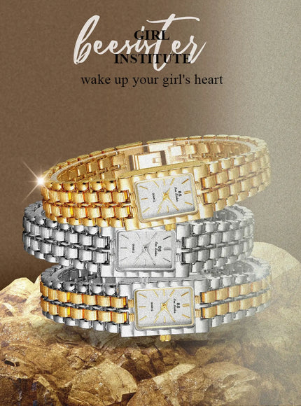 KissICON KissIcon UTHAI Women Watch Luxury Square Gold Waterproof
