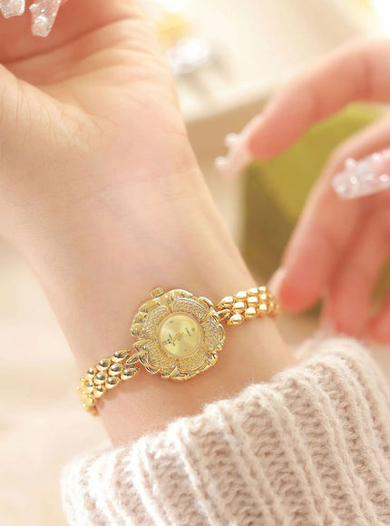KissICON KissIcon UTHAI Womens Watch Camellia Gold - Waterproof