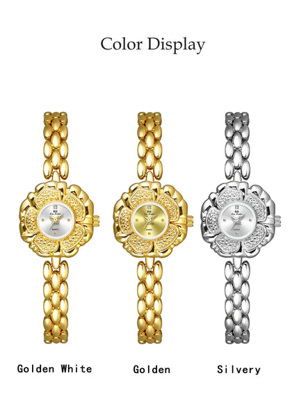 KissICON KissIcon UTHAI Womens Watch Camellia Gold - Waterproof