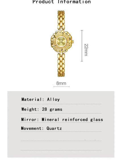 KissICON KissIcon UTHAI Womens Watch Camellia Gold - Waterproof
