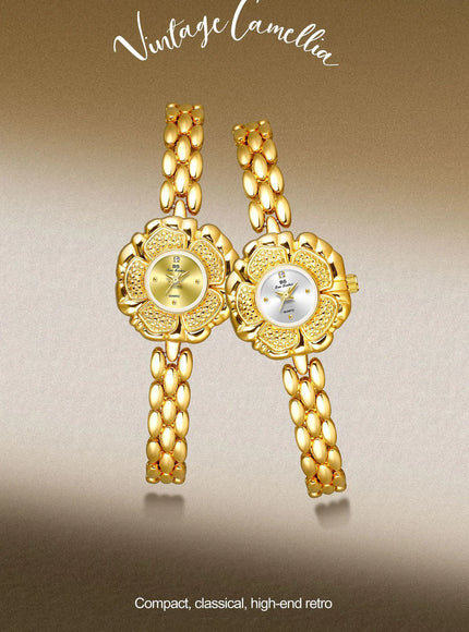KissICON KissIcon UTHAI Womens Watch Camellia Gold - Waterproof