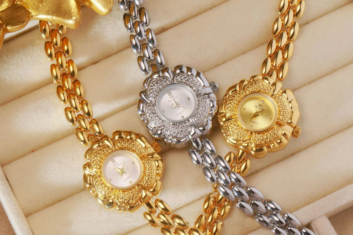 KissICON KissIcon UTHAI Womens Watch Camellia Gold - Waterproof