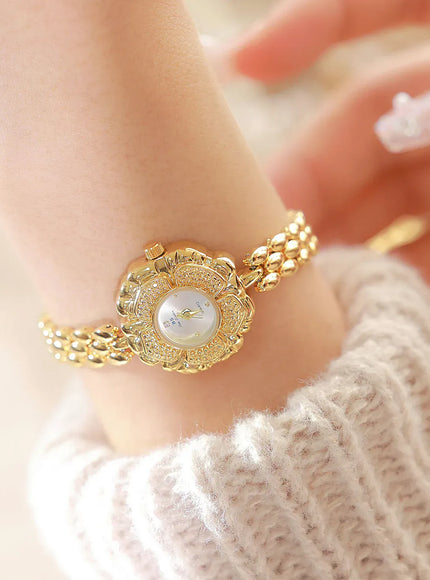 KissICON KissIcon UTHAI Womens Watch Camellia Gold - Waterproof