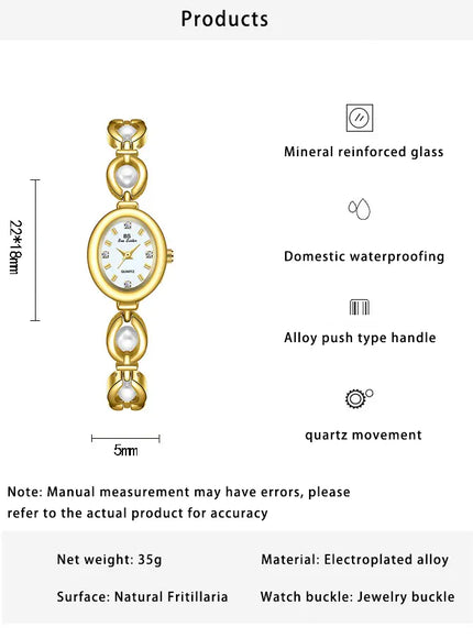 KissICON KissIcon UTHAI Womens Watch Pearl Bracelet Waterproof -
