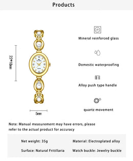 KissICON KissIcon UTHAI Womens Watch Pearl Bracelet Waterproof -