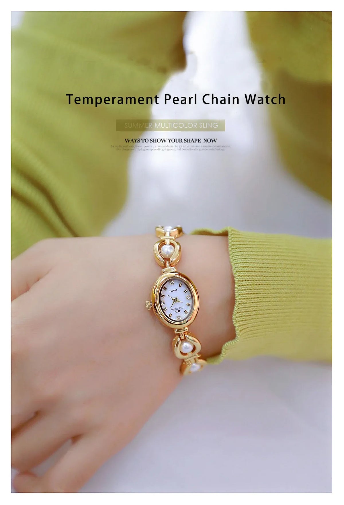 KissICON KissIcon UTHAI Womens Watch Pearl Bracelet Waterproof -