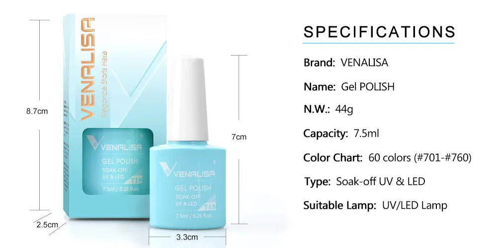 KissICON KissIcon Venalisa 7.5ml Nail Gel Polish 60 Colors