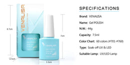 KissICON KissIcon Venalisa 7.5ml Nail Gel Polish 60 Colors