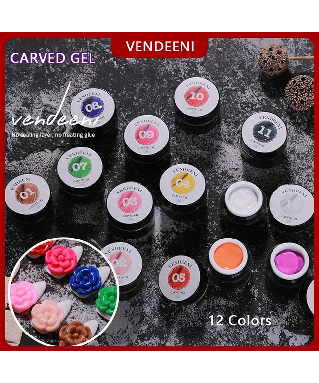 KissICON KissIcon Vendeeni 12 Colors Sculpture Nail Gel Odorless
