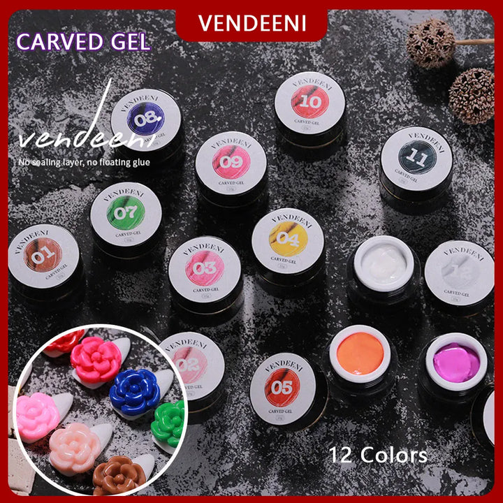 KissIcon Vendeeni 12 Colors Sculpture Nail Gel Odorless