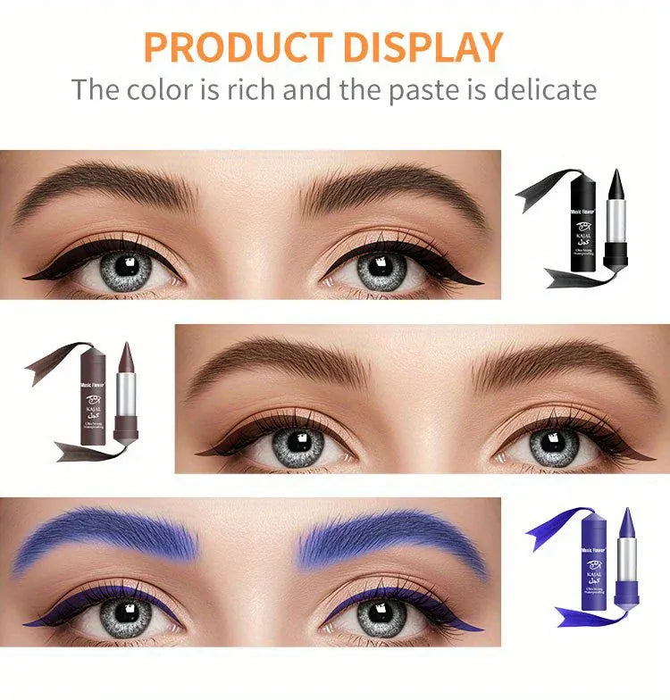 KissICON KissIcon Waterproof Eyeliner Cream – All Day Wear in Black, Brown & Blue