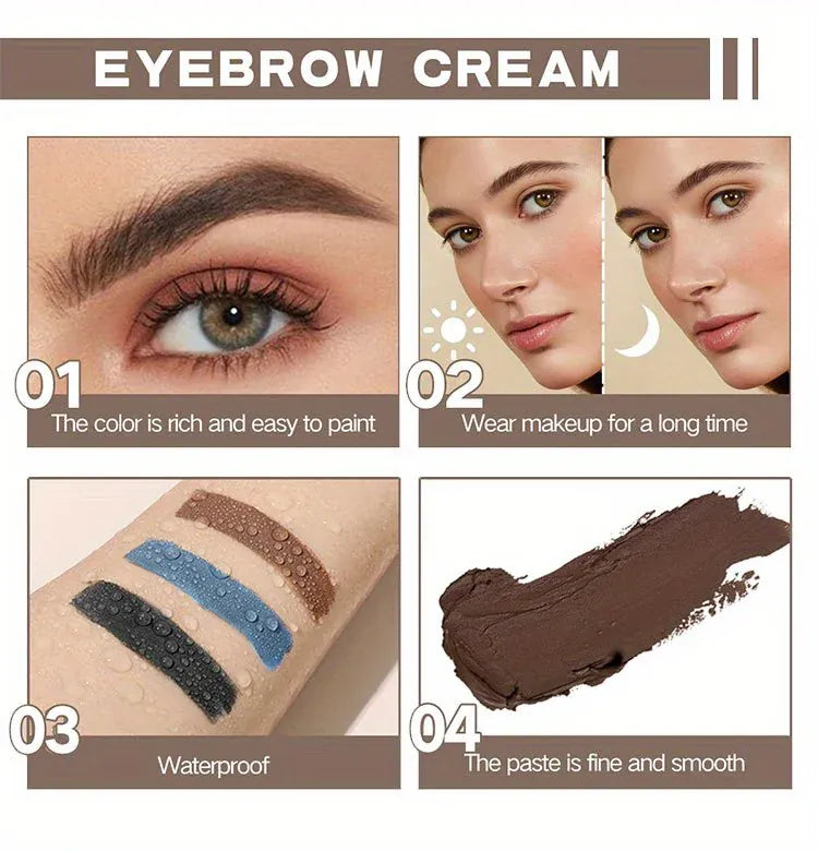 KissICON KissIcon Waterproof Eyeliner Cream – All Day Wear in Black, Brown & Blue